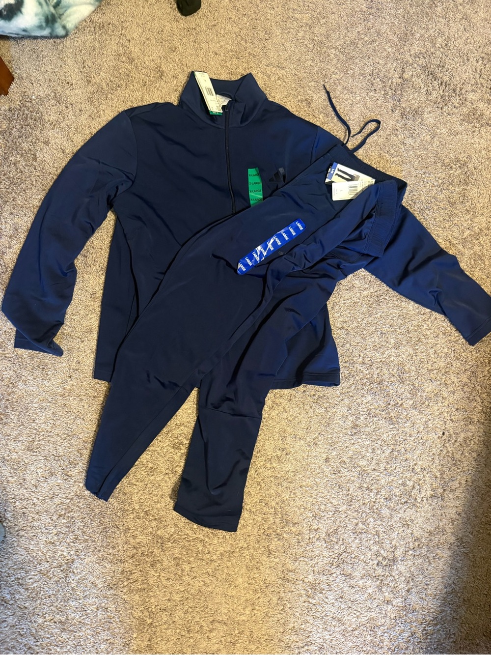 Adidas Navy Blue Athletic Set - pants and zip up - Picture 9 of 10